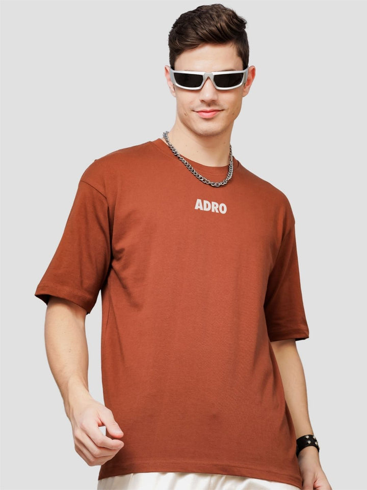 ADRO Men Printed Applique T-shirt
