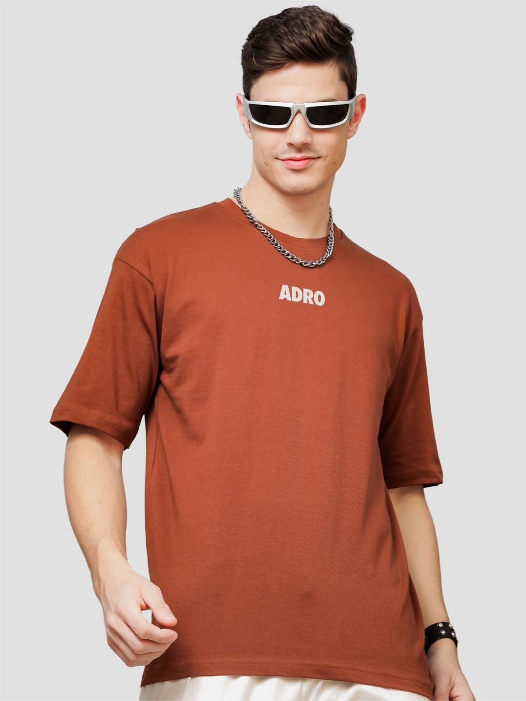 ADRO Men Printed Applique T-shirt