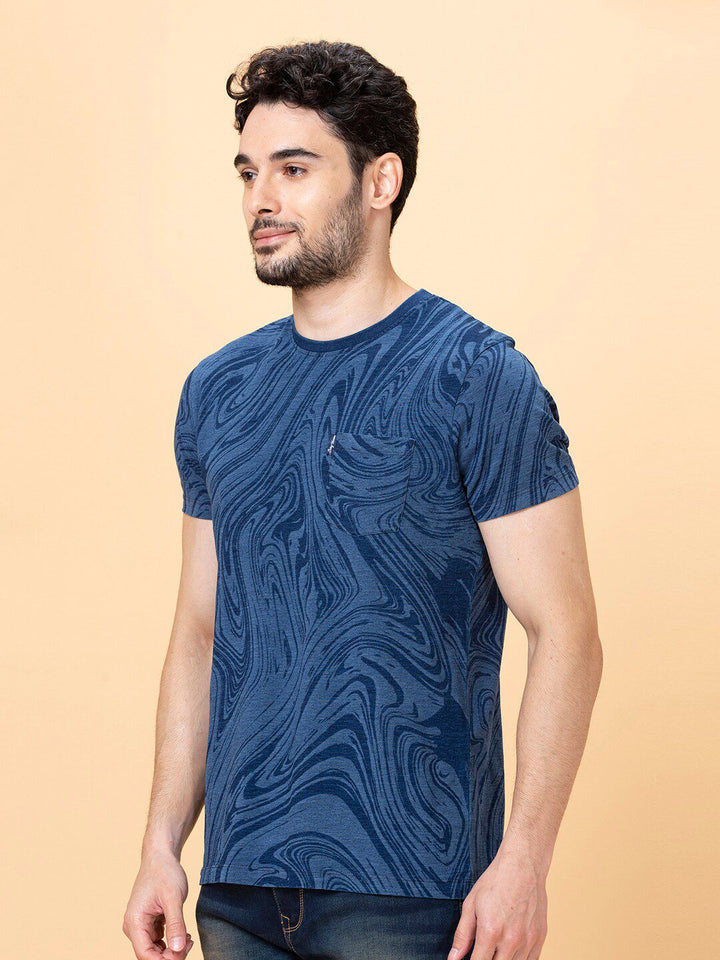 Being Human Abstract Printed Cotton Casual T-shirt
