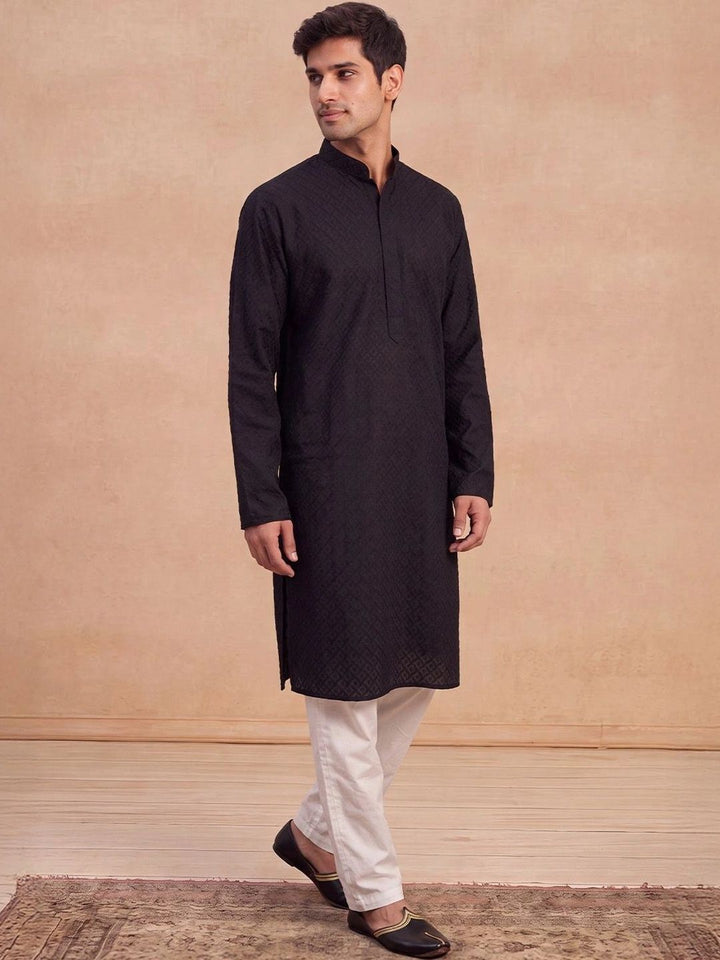 House of Chikankari Men Cotton Sulam Kurta