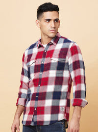 Being Human Men Slim Fit Tartan Checks Opaque Checked Casual Shirt