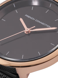 Sambungan Perancis Wanita Hitam Analog Watch FCN00036F