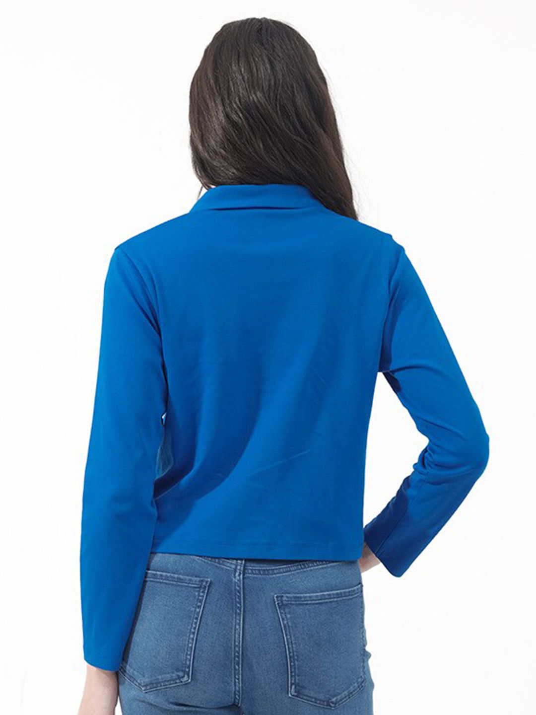 RAREISM Shirt Collar Long Sleeves Cotton Top