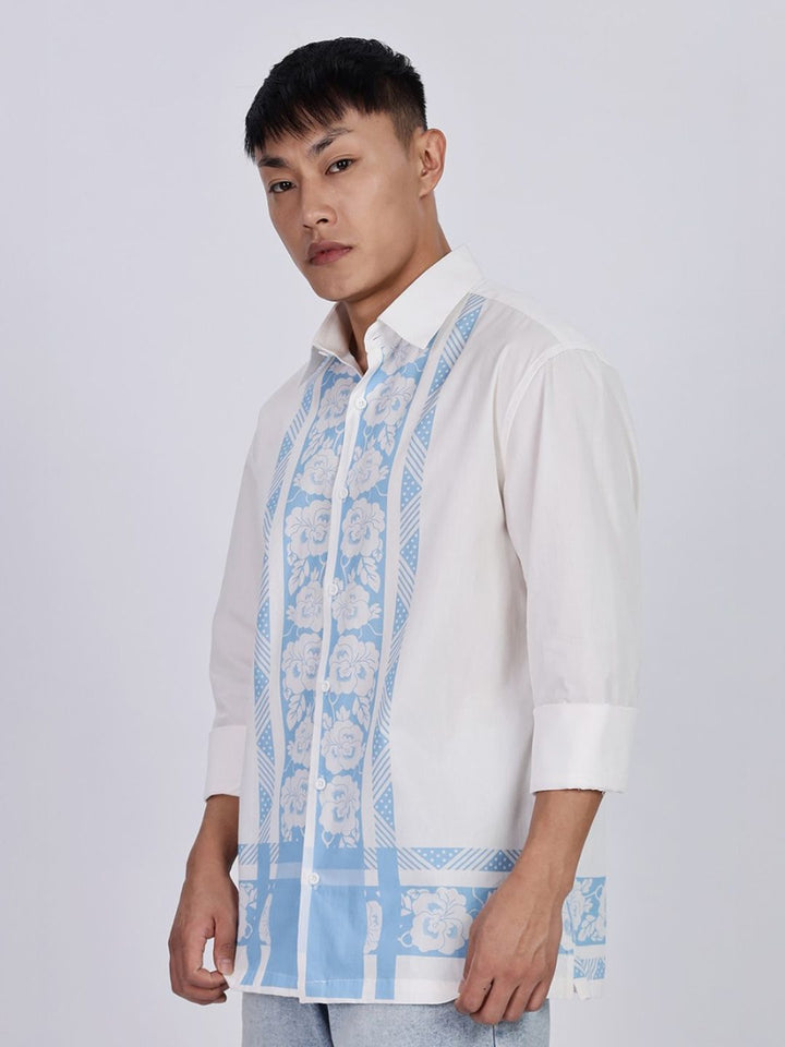 Eszett Men Floral Printed Spread Collar Casual Shirt