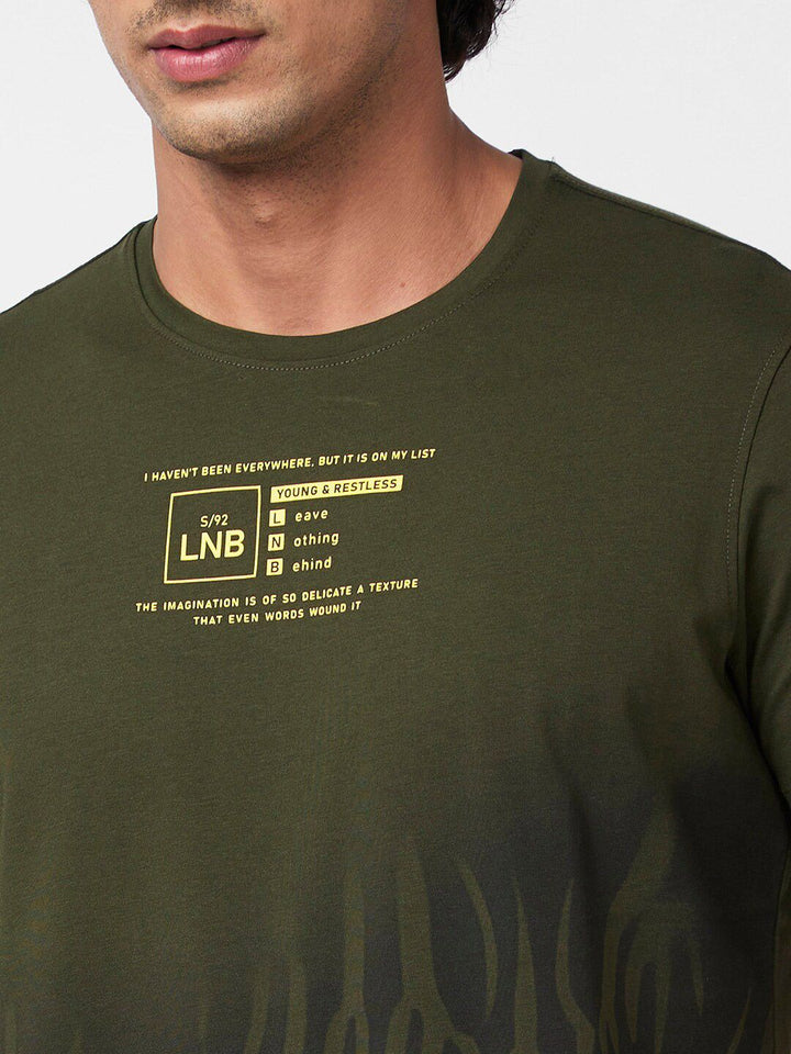 Spykar Typography dicetak t-shirt Slim Fit