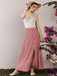 Berrylush Women Floral Printed A-Line Maxi Skirt