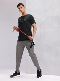HRX by Hrithik Roshan Brand Logo Printed Raglan Sleeves Rapid-Dry Training T-shirt