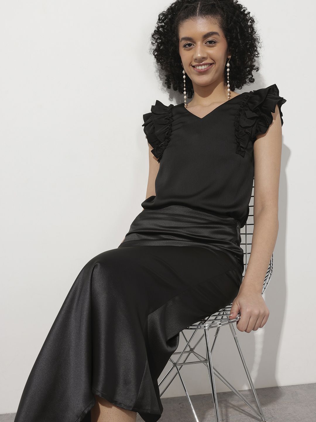 DressBerry Dark Romance Ruffled Rebel Top
