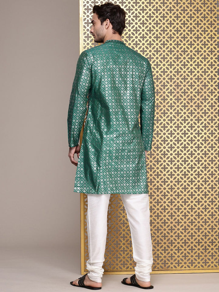 House of Pataudi Geometric Printed Jashn Kurta