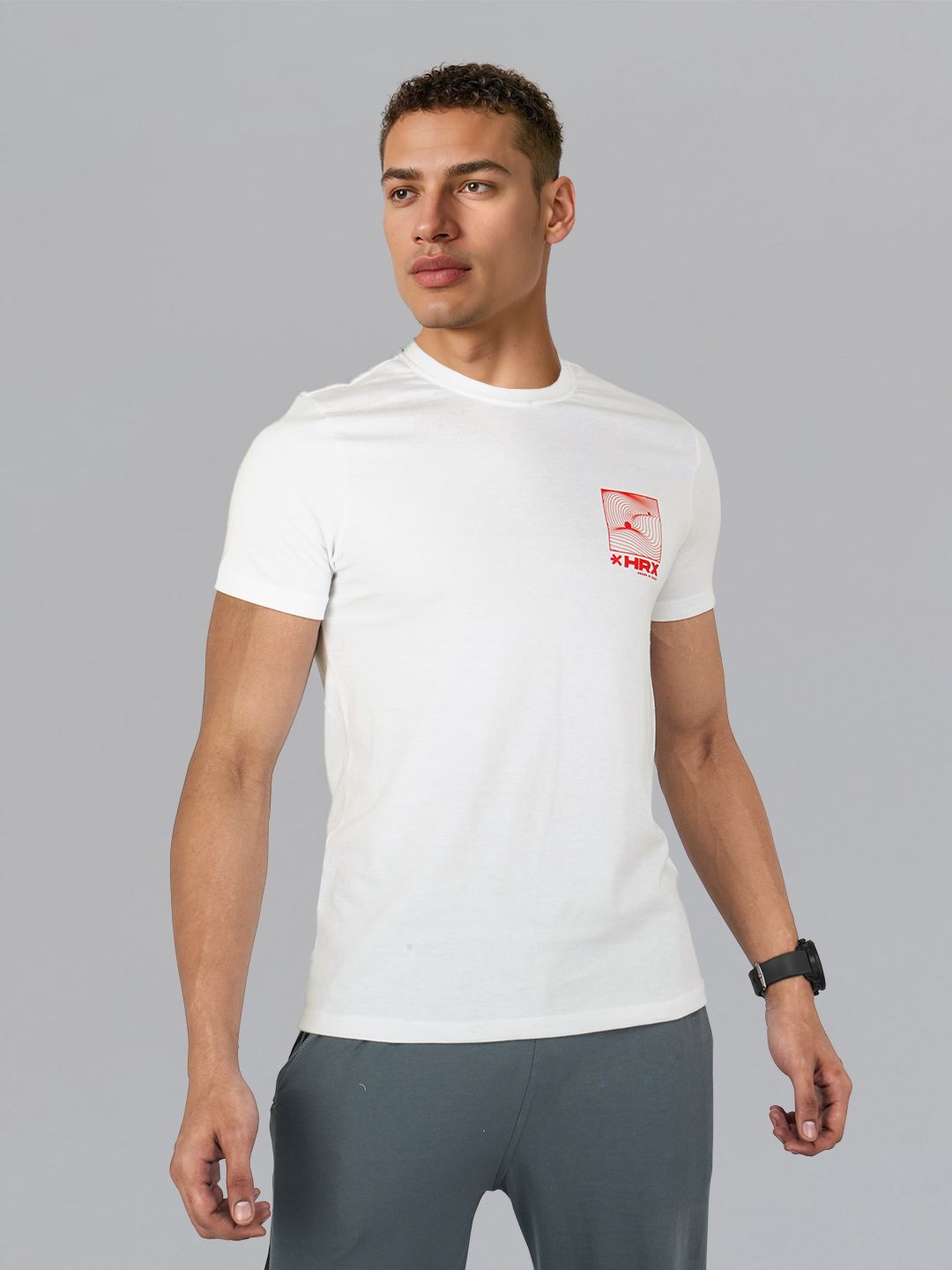 HRX by Hrithik Roshan Graphic Print Pure Cotton T-shirt