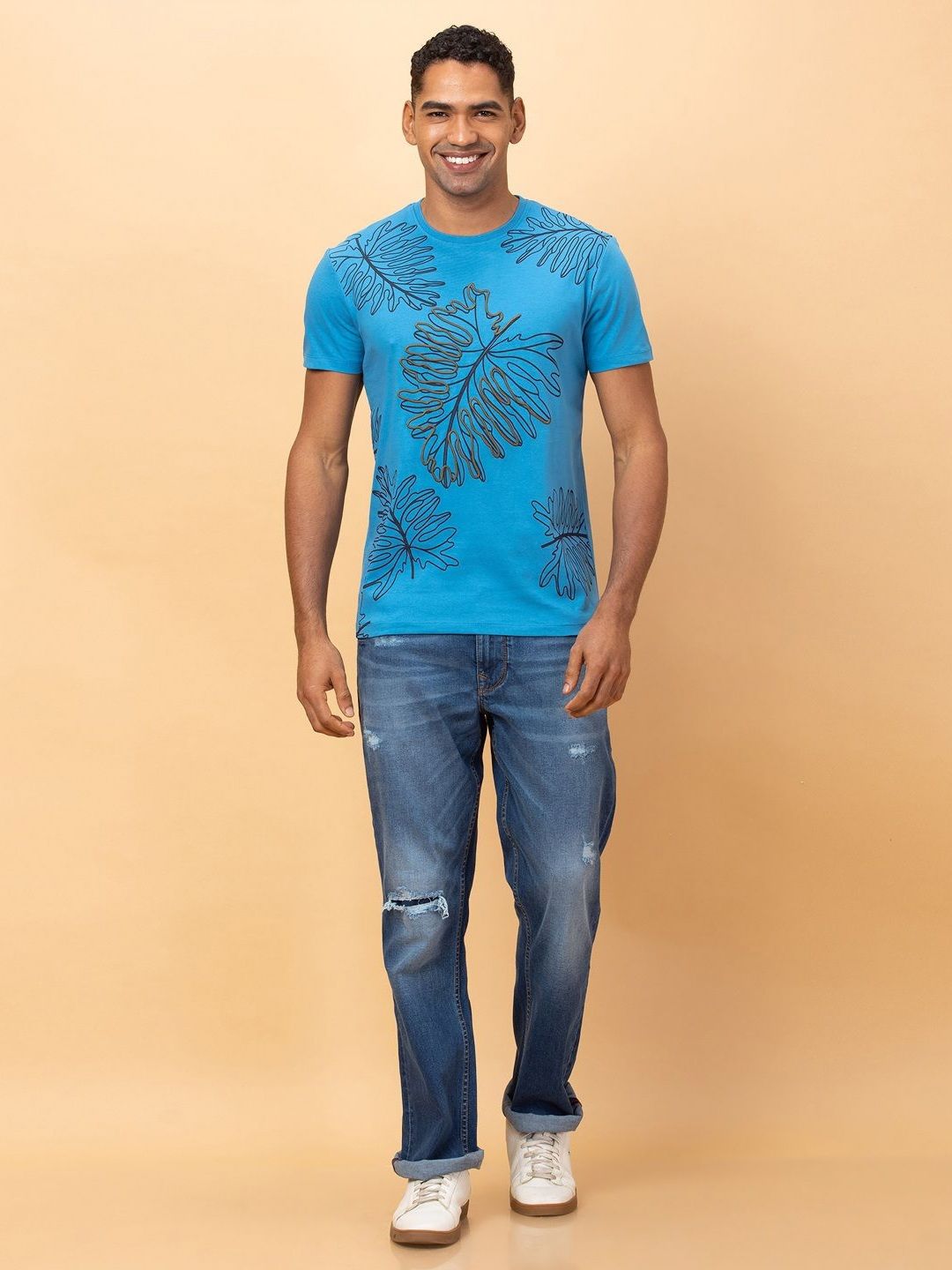 Being Human Men Printed Extended Sleeves Pockets T-shirt