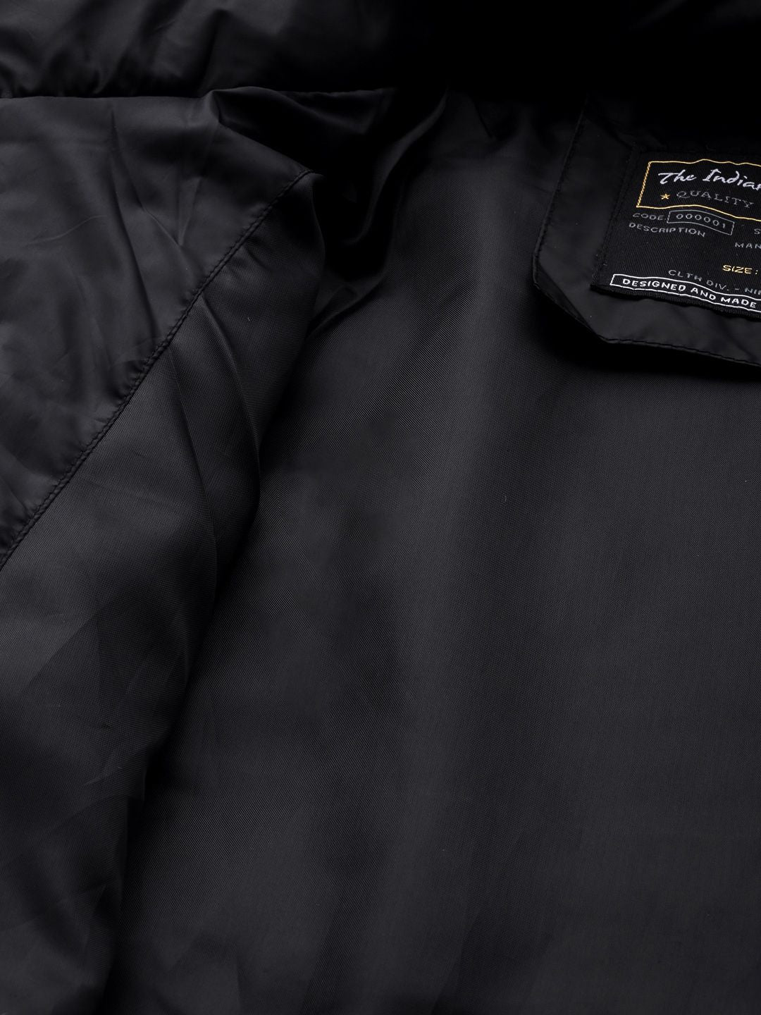 The Indian Garage Co Men Colourblock Puffer Jacket with Detachable Hood