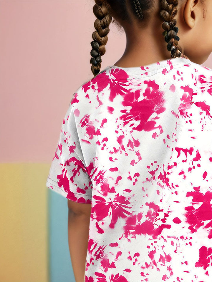 YK Girls Printed Top With Shorts