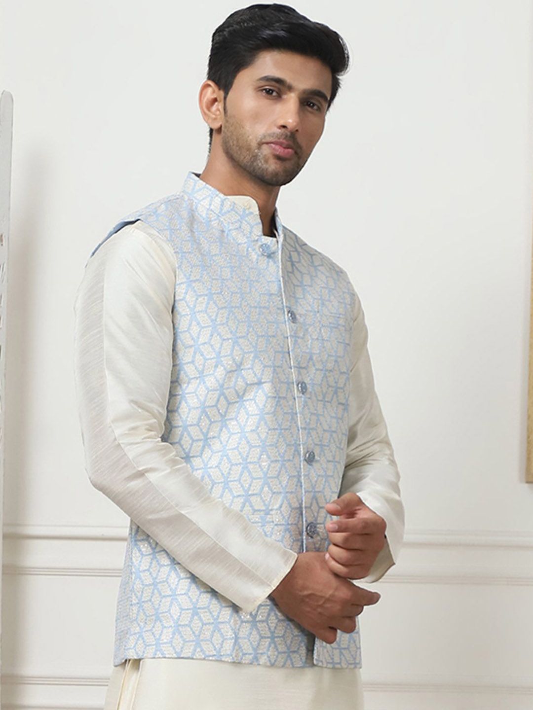 Anouk Woven Design Nehru Jacket