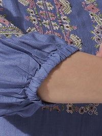 W Floral Embroidered Straight Kurta with Palazzos