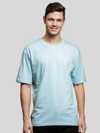 ADRO Round Neck Drop-Shoulder Sleeves Oversized Pure Cotton T-shirt