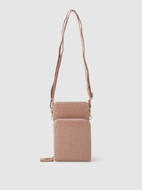 Lino Perros Peach-Coloured Animal Textured PU Structured Sling Bag