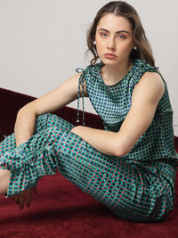 RAREISM Women Checked Slim Fit High-Rise Trousers