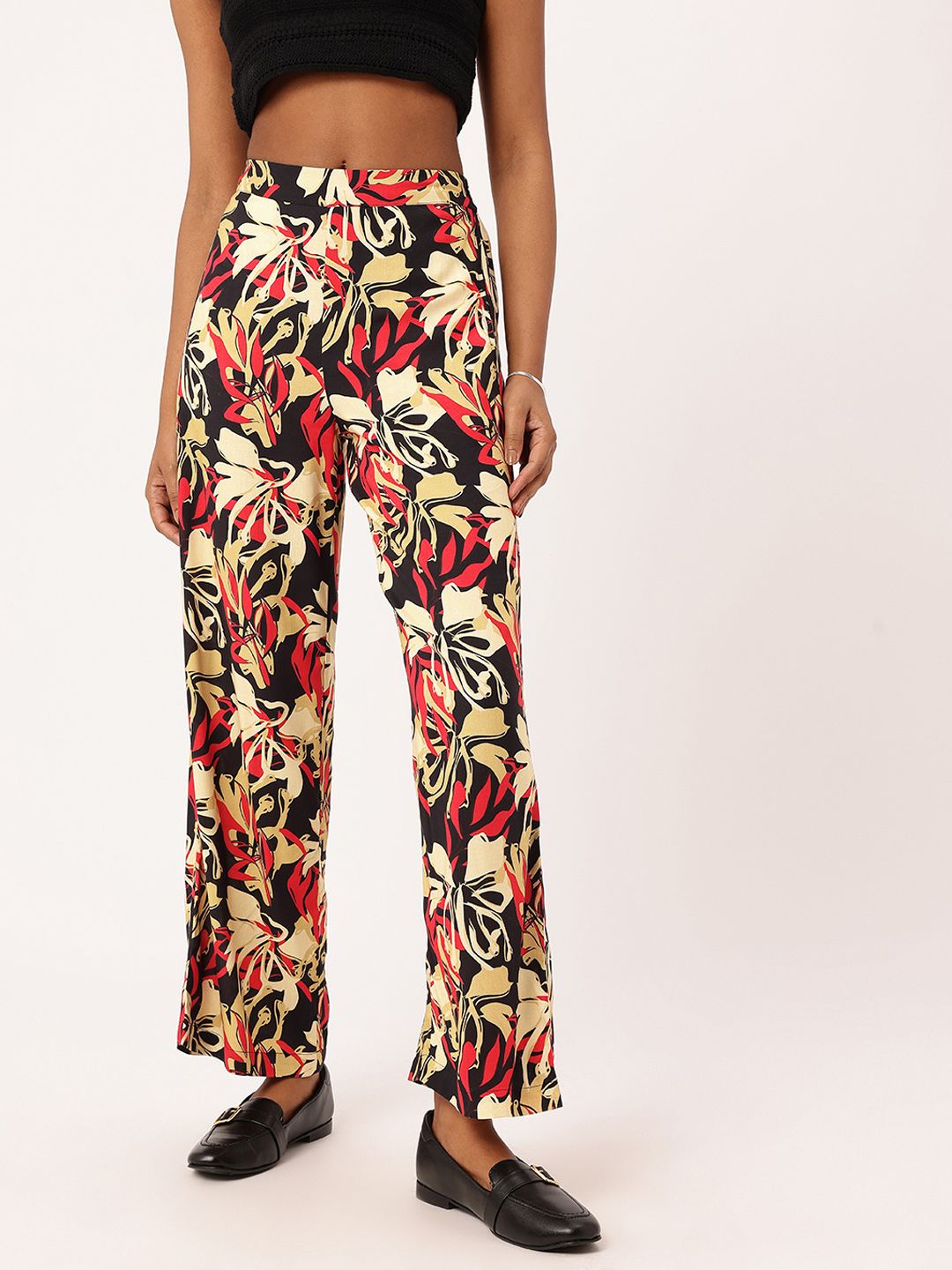 DressBerry Tropical Maximalist Muse Wide Leg Trousers