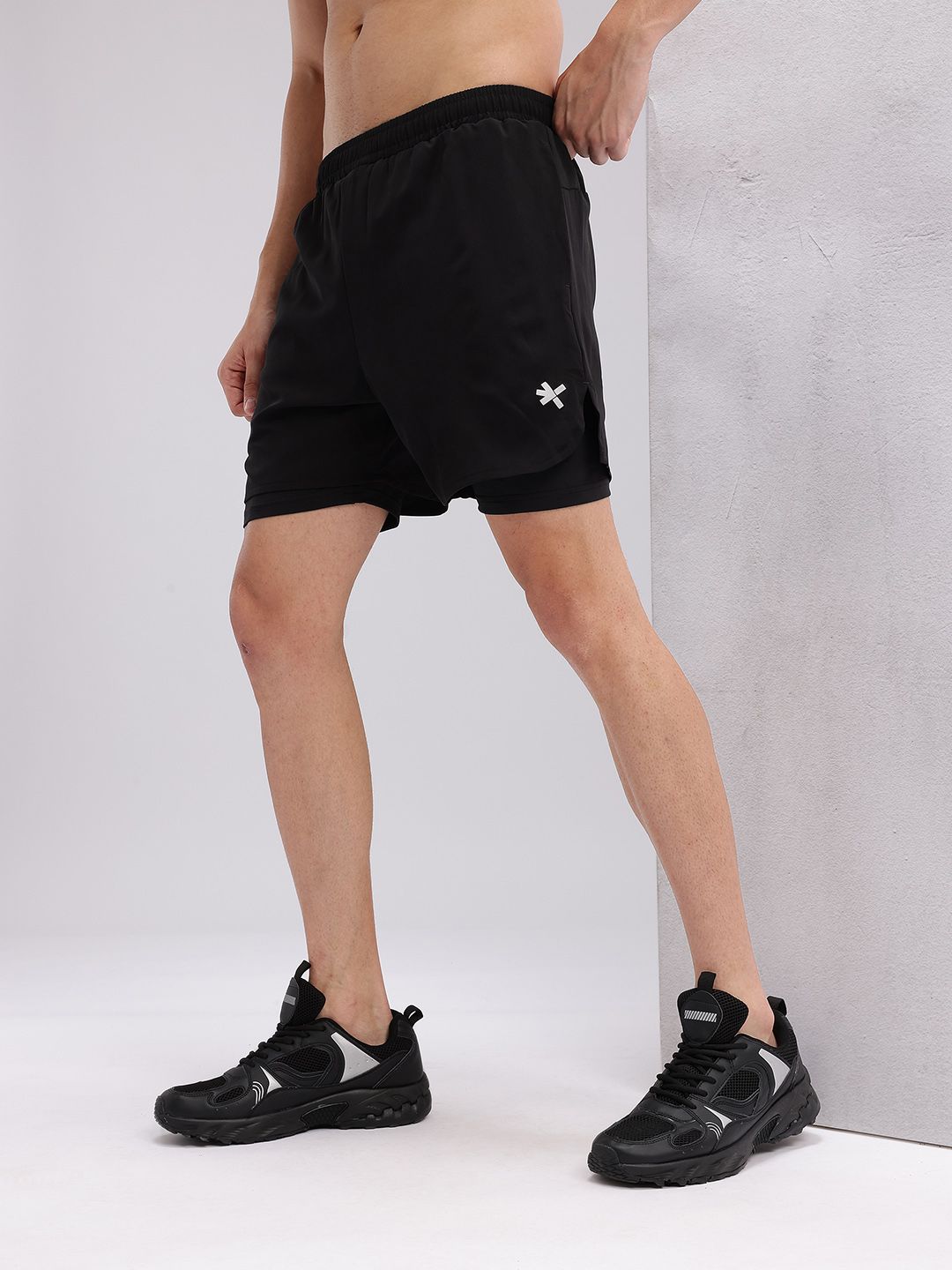 HRX by Hrithik Roshan Men Rapid-Dry Running Shorts with Inner Tights