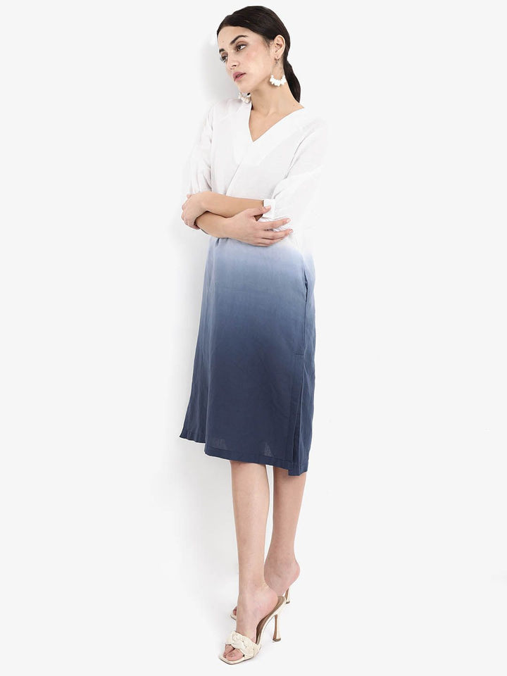 RAREISM Tie and Dye Dyed A-Line Midi Dress