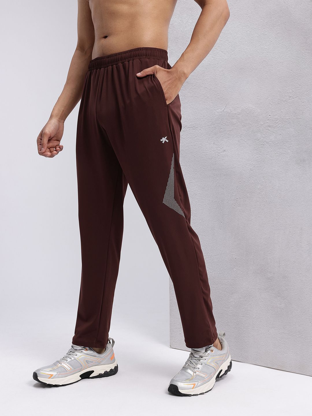 HRX by Hrithik Roshan Men Graphic Printed Rapid-Dry Mid-Rise Training Track Pants