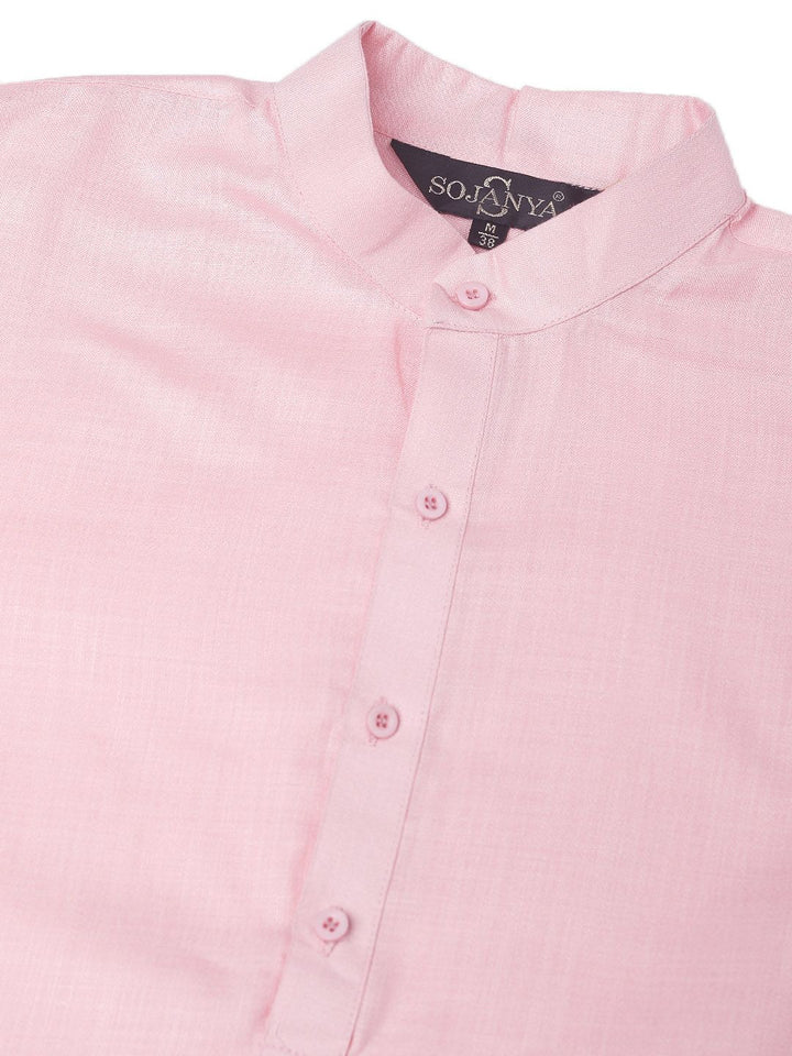 SOJANYA Men Pink Kurta