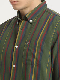 THE BEAR HOUSE Men's Striped Slim Fit Casual Shirt