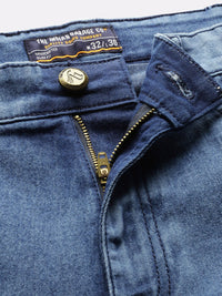 The Indian Garage Co Men Blue Slim Fit Low-Rise Clean Look Stretchable Jeans