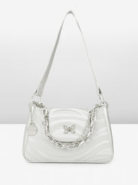 DressBerry Abstract Printed Structured Shoulder Bag