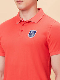 Being Human Polo Collar Applique Short Sleeves T-shirt
