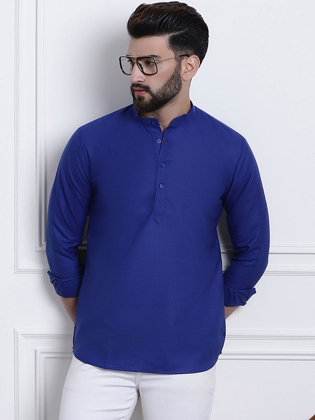 Anug by SOJANYA Men Blue Kurta