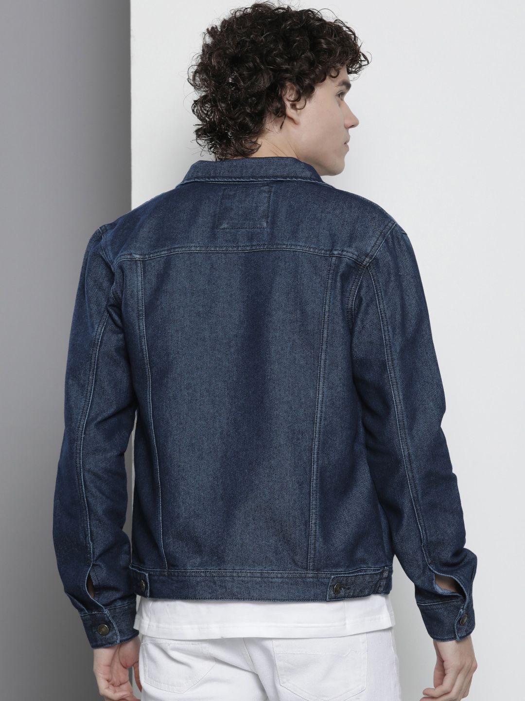 The Indian Garage Co Men Blue Woven Denim Jacket
