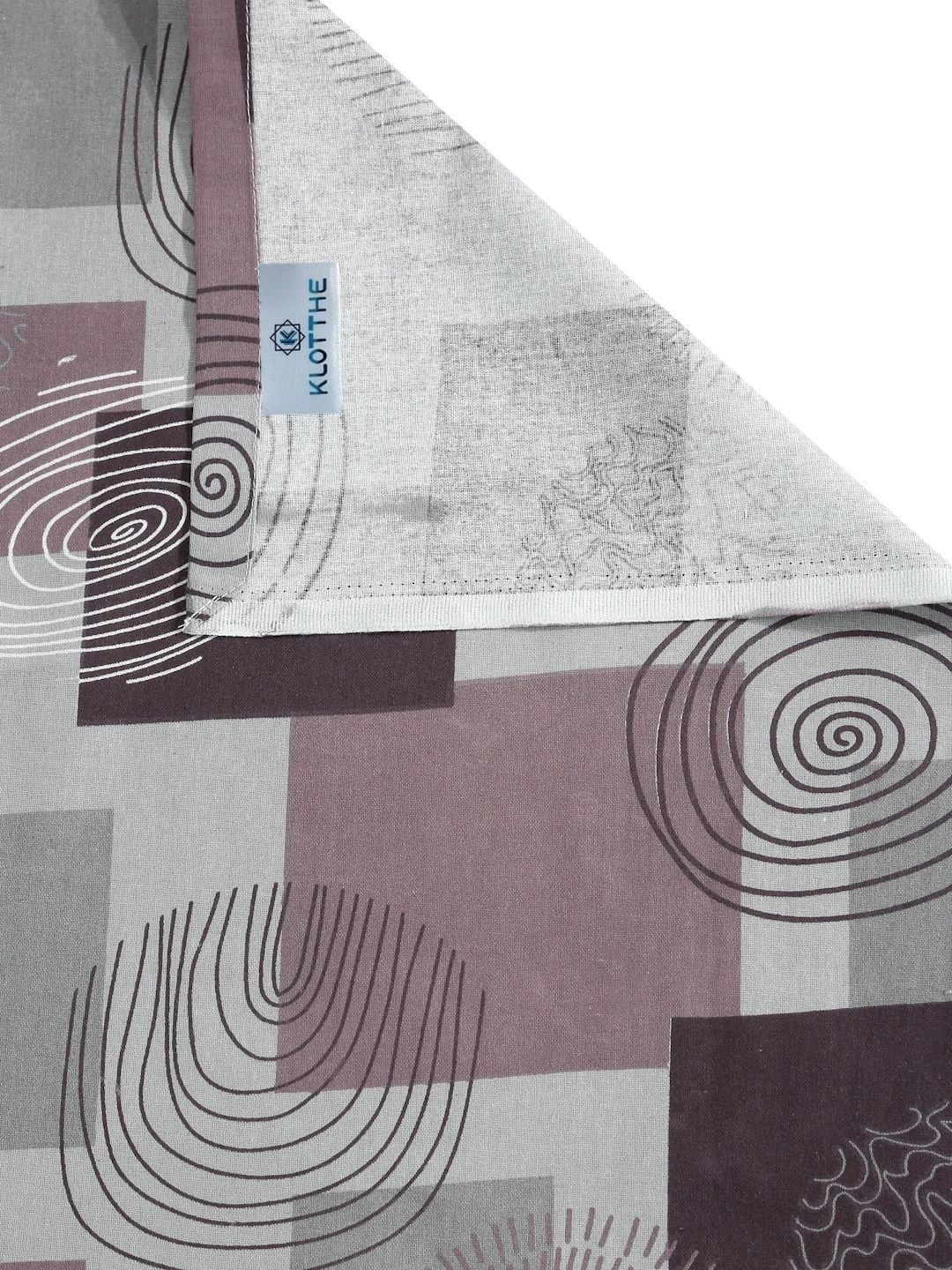 Moda Rapido X KLOTTHE Purple Printed Pure Cotton Single Bedsheet With Pillow Covers