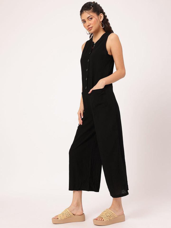DressBerry Bold Babe Sunset Style Cozy Cotton Sleeveless Jumpsuit