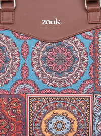 ZOUK Mandala Ethnic Motifs Printed Shopper Handheld Bag