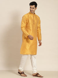 SOJANYA Men Woven Design Kurta with Churidar with Nehru Jacket