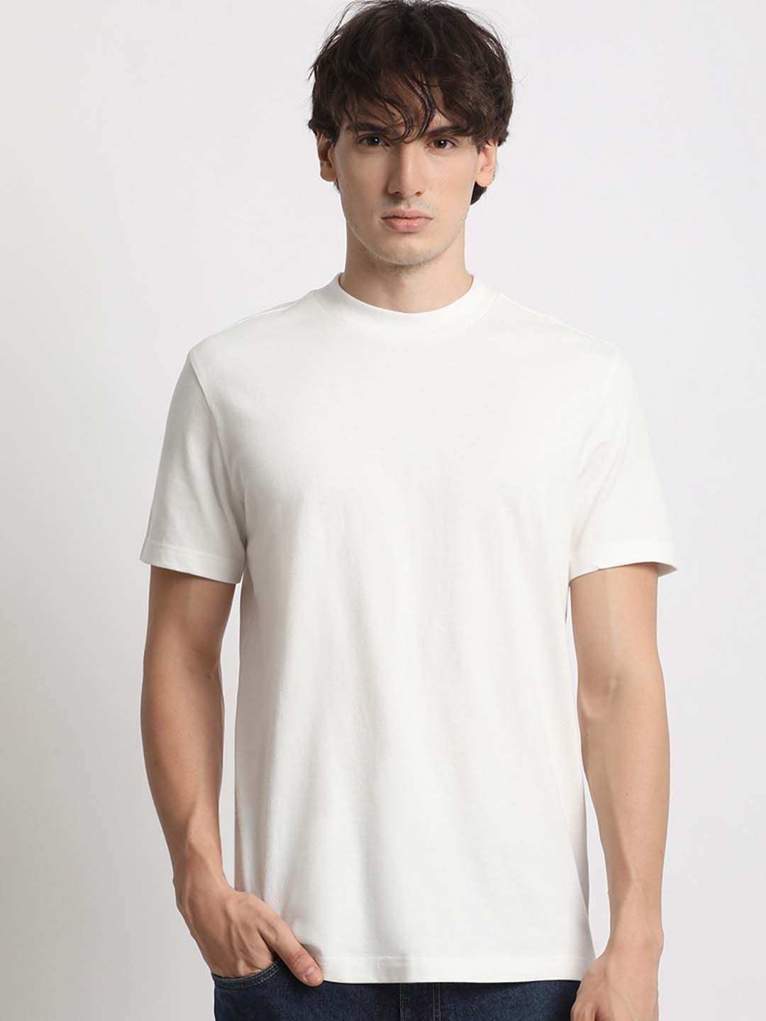 THE BEAR HOUSE Round Neck Pure Cotton Regular Fit T-shirt