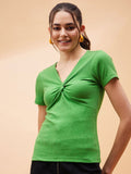 SASSAFRAS BASICS V-Neck Cotton Top