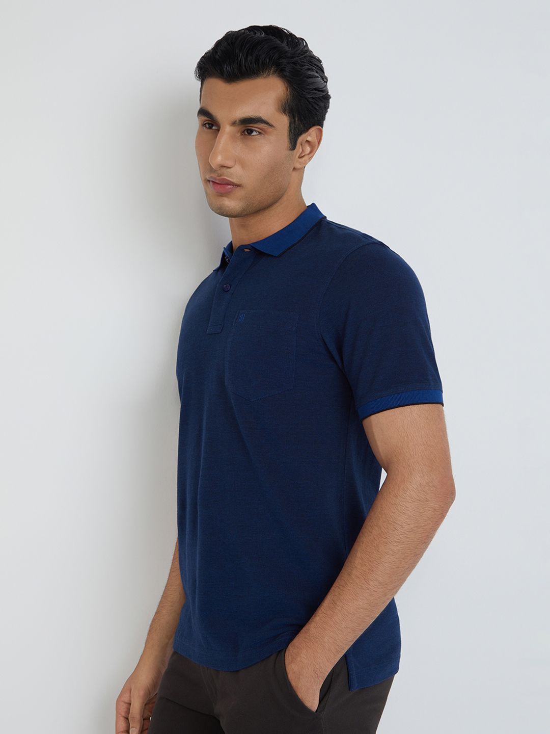 Raymond Pure Cotton Modern Fit Polo Collar T-shirt