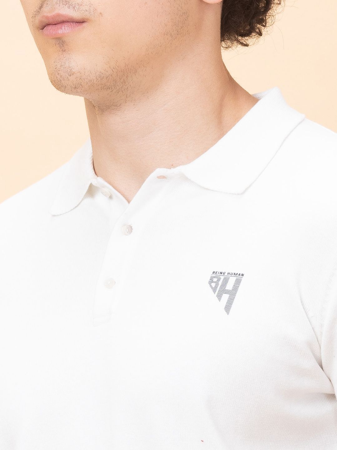 Being Human Pure Cotton Polo Collar T-shirt