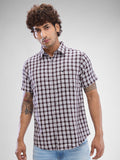 SPYKAR Men Slim Fit Opaque Checked Spread Collar Casual Shirt