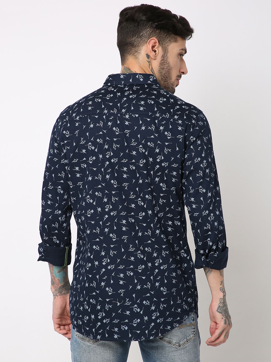 SPYKAR Floral Printed Pure Cotton Casual Shirt