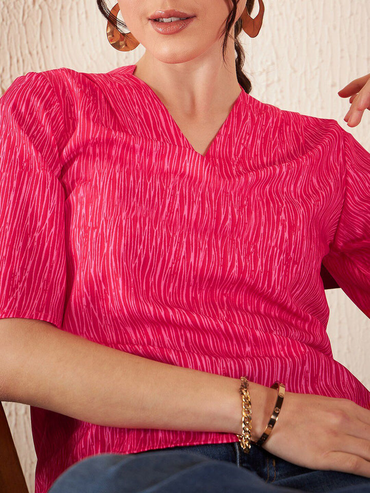 DENNISON Abstract Printed Regular Top