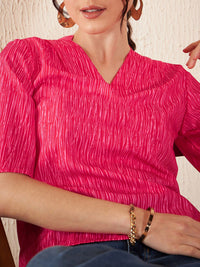 DENNISON Abstract Printed Regular Top