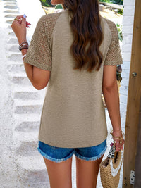 all about you Round Neck Short Raglan Sleeves Regular Top