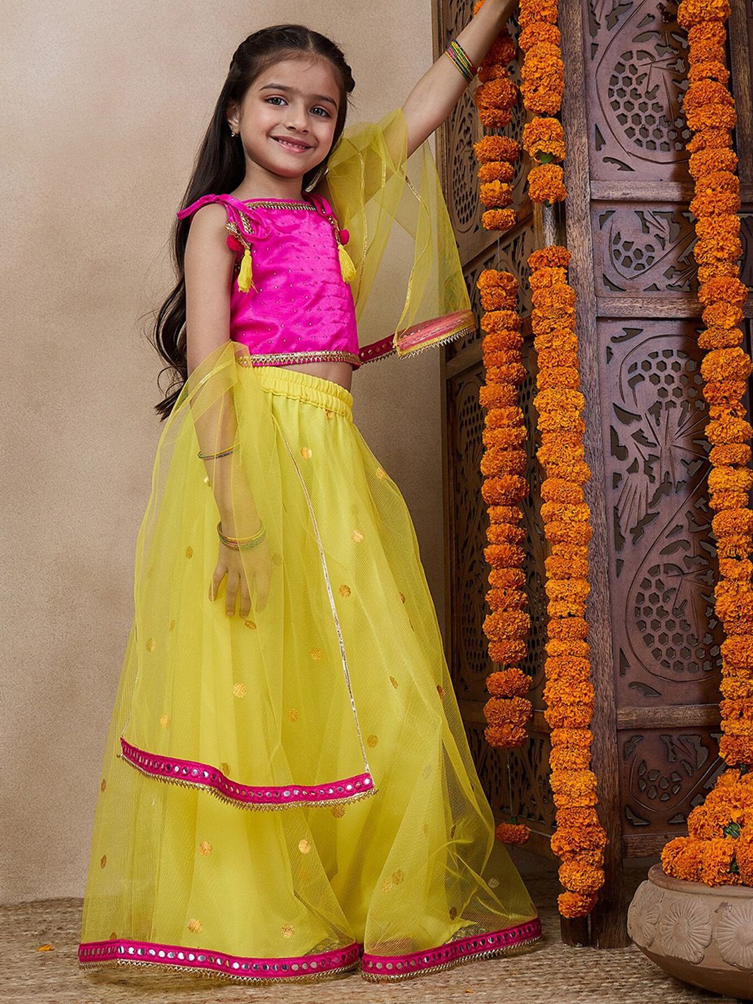 pspeaches Girls Ready to Wear Lehenga & Blouse With Dupatta