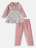 Moms Love Infant Girls Printed Pure Cotton Clothing Set
