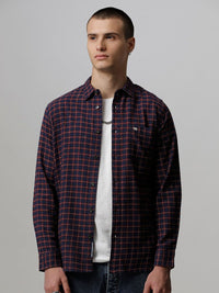 THE BEAR HOUSE Slim Fit Checked Opaque Casual Pure Cotton Shirt