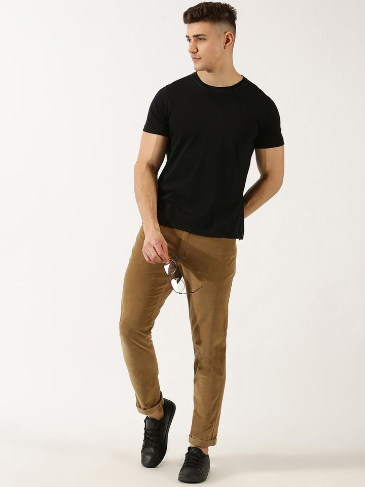 Thomas Scott Men Regular Fit Corduroy Chinos
